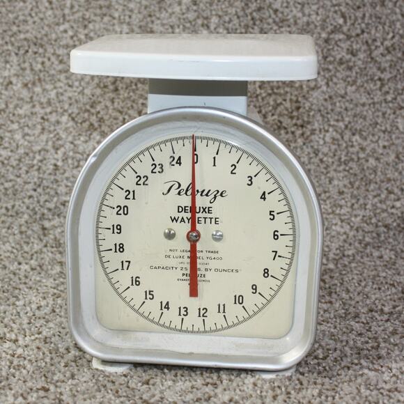Vintage Pelouze Deluxe Wayette 25 lb Mechanical Kitchen Postal Scale Model Y400 - Picture 1 of 13
